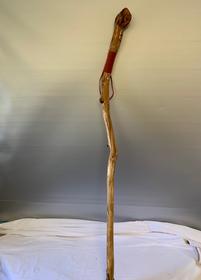 Wood Walking/Hiking Stick with Rust Colored Grip 201//280